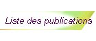 Liste des publications
